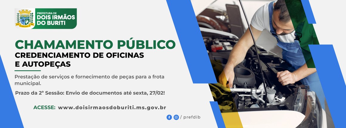 Atenção oficinas e autopeças: prazo para envio de documentos da 2ª sessão de credenciamento da Prefeitura termina nesta sexta (27)