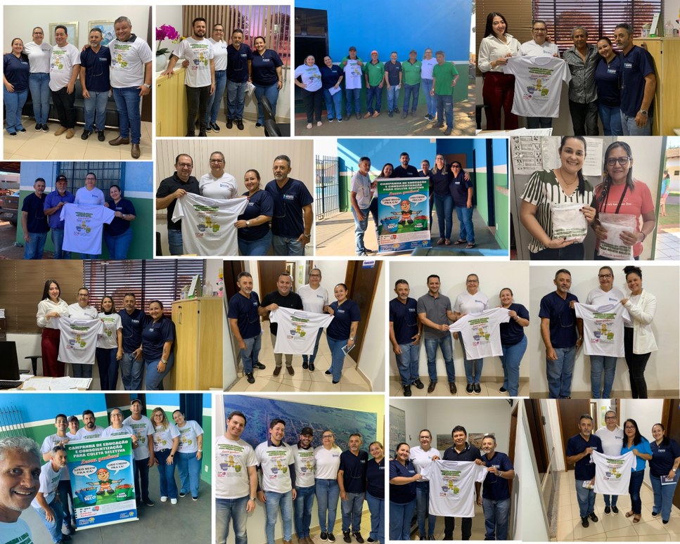 Entrega de Camisetas Marca Preparação para Campanha de Educação Ambiental em Dois Irmãos do Buriti